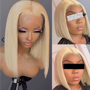 Elegant Blonde Bob Lace Front Wig